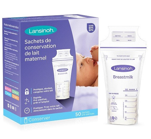 Lansinoh Sachets de Conservation de Lait Maternel X25